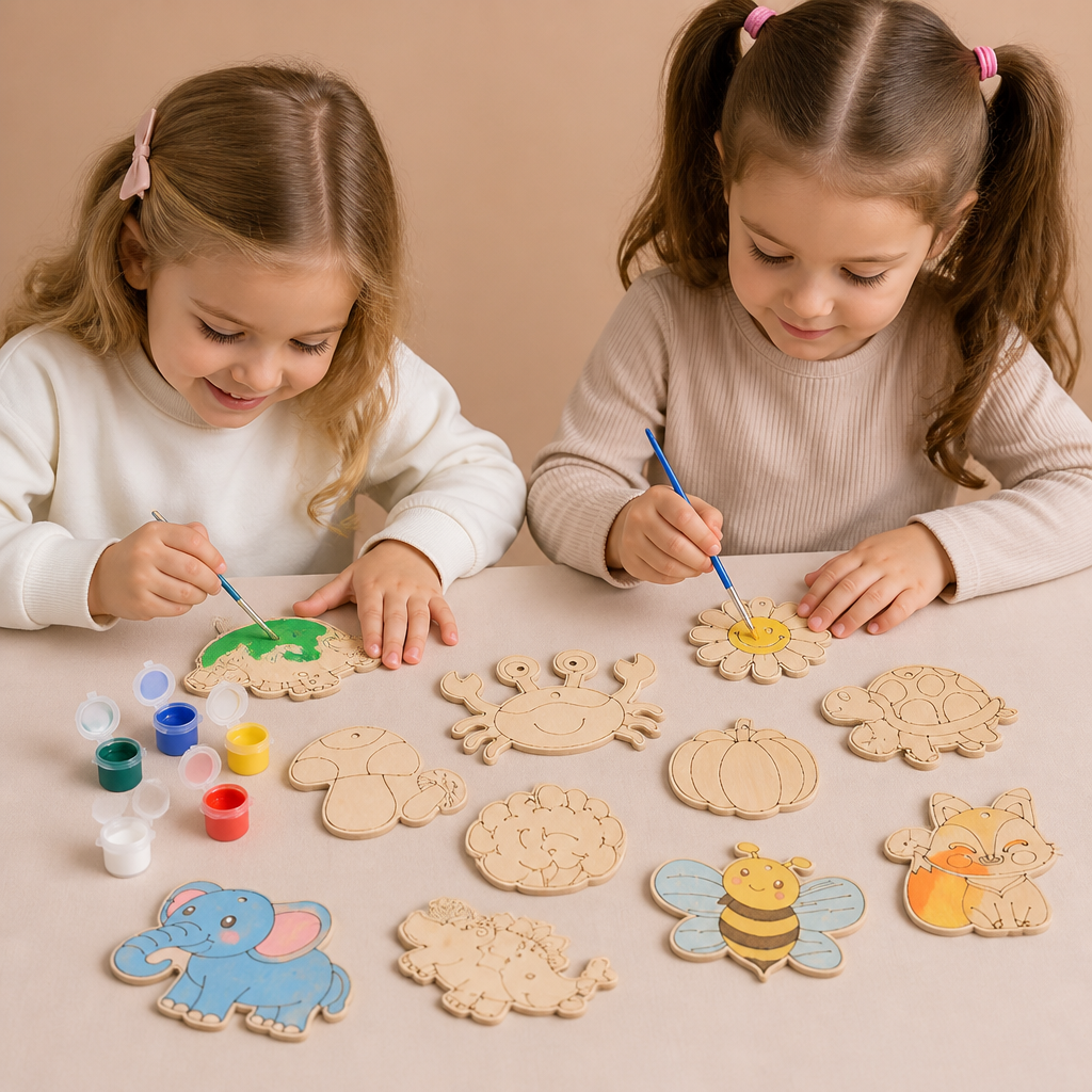 DIY-Holz-Bastelset zum Bemalen & Spielen für Kinder