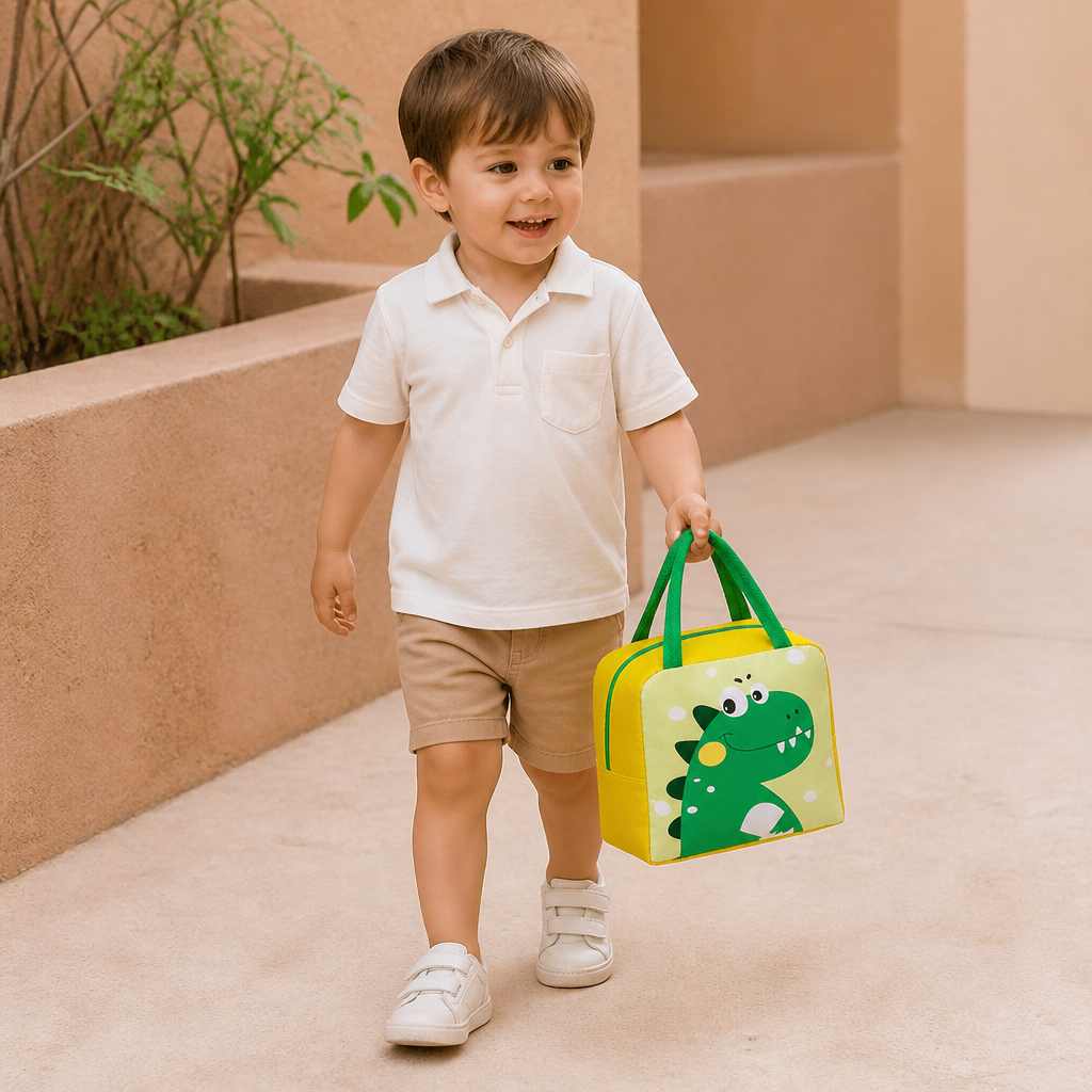 Isolierte Brotdose-Tasche mit Cartoon-Tiermotiv für Kinder