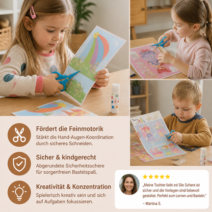 Scherenübungsbuch für Kinder – Sicheres Schneidetraining mit Kinderschere