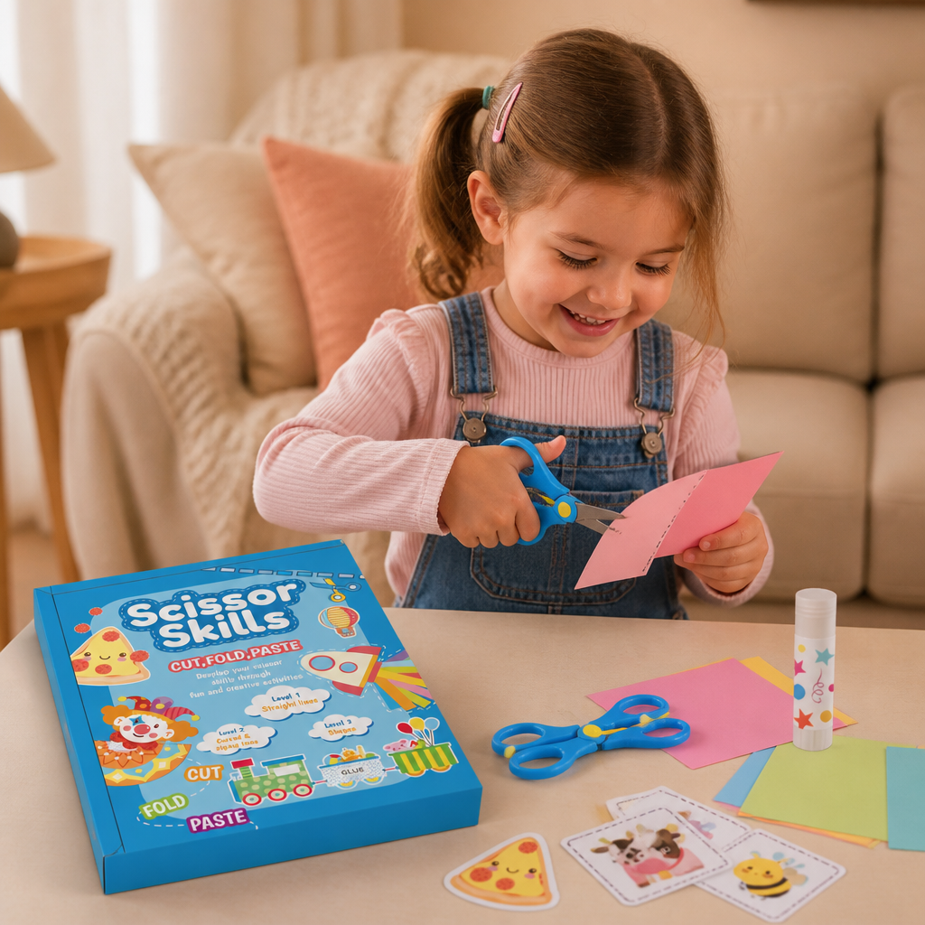 Scherenübungsbuch für Kinder – Sicheres Schneidetraining mit Kinderschere
