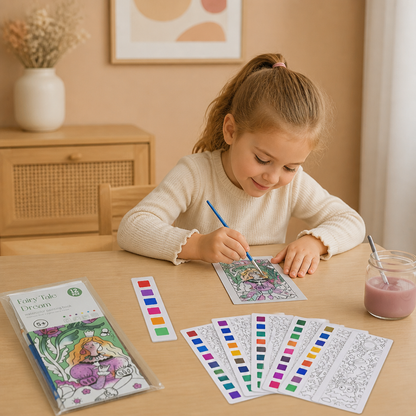 All-in-One-Aquarell-Malbuch mit integrierten Farben & Pinsel