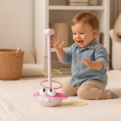 3-in-1-Lern- & Aktivitätsspiel – Ringwurf, Basketball & Klettball