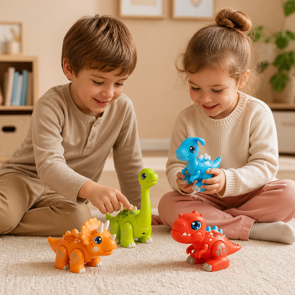 Einfach zusammenbaubares STEM-Dinosaurier-Lernspielzeug mit Licht & Sound