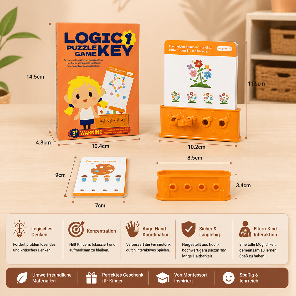 Logik-Schlüssel-Rätsel Spiel für Kinder