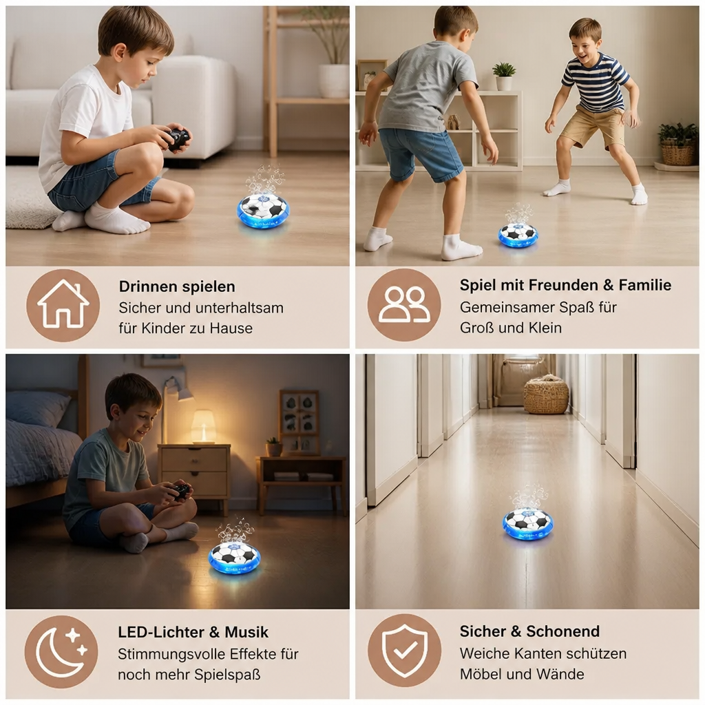 Ferngesteuerter Fußball-Seifenblasenball mit Licht & Musik
