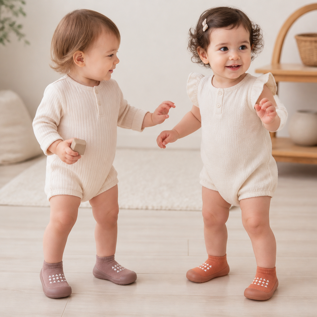 Baby-Sockenschuhe – Leichte & atmungsaktive Lauflernschuhe
