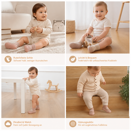 Baby-Sockenschuhe – Leichte & atmungsaktive Lauflernschuhe
