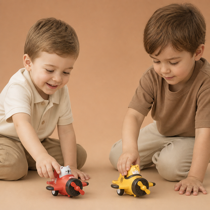 Press-&-Go Tierflugzeug- & LKW-Spielzeug für Kinder