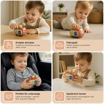 5-in-1 Press-&-Go Beschäftigungs-Auto zur Förderung der Feinmotorik