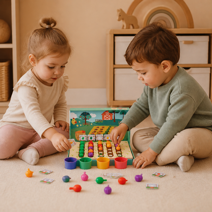 Montessori Sortier Farben & Zahlenfarm Lernspiel