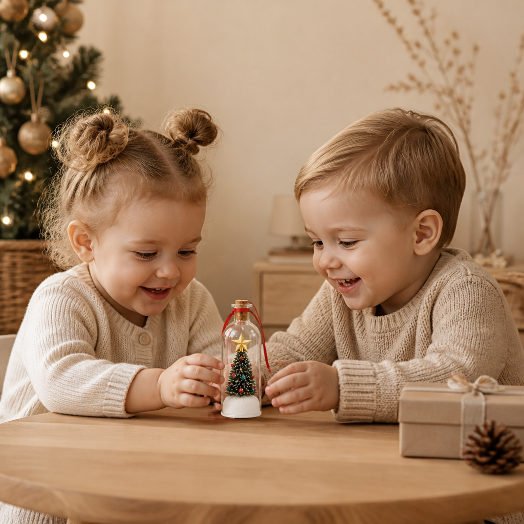 Aufnehmbare Weihnachtsbotschaft in der Flasche als Anhänger mit Sprachwiedergabe