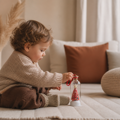Aufnehmbare Weihnachtsbotschaft in der Flasche als Anhänger mit Sprachwiedergabe