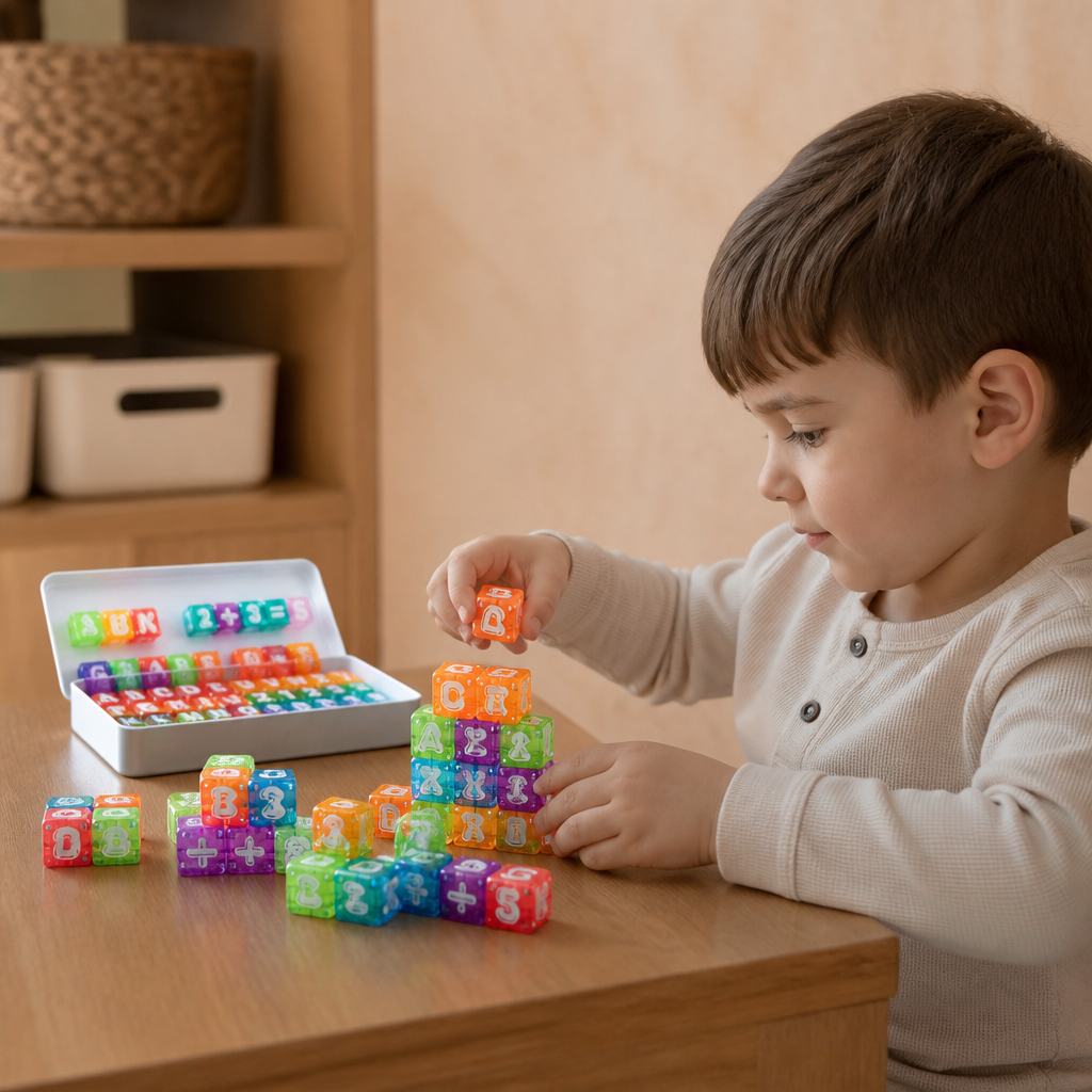 40-teiliges Lernset mit magnetischen Buchstaben & Zahlen – Montessori-MINT-Spielzeug für Kinder