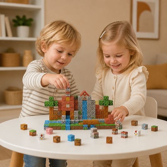 100-teiliges Magnetbaustein-Würfelset – Montessori-MINT-Konstruktionsspielzeug für Kinder