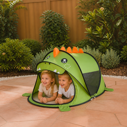 Faltbares Dino-Spielzelt für Kinder – perfekt für warme Tage & gemütliche Spielstunden
