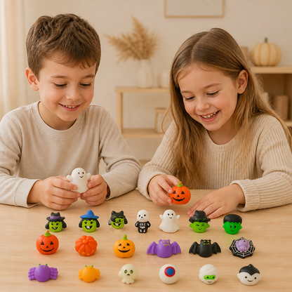 Waschbares & wiederverwendbares Halloween-Squishy-Spielzeugset für Partys & Trick-or-Treat