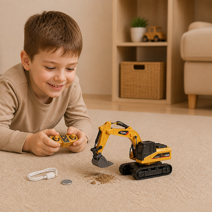 RC-Baufahrzeuge im Maßstab 1:64 – Gabelstapler, Bagger, Muldenkipper & Bulldozer