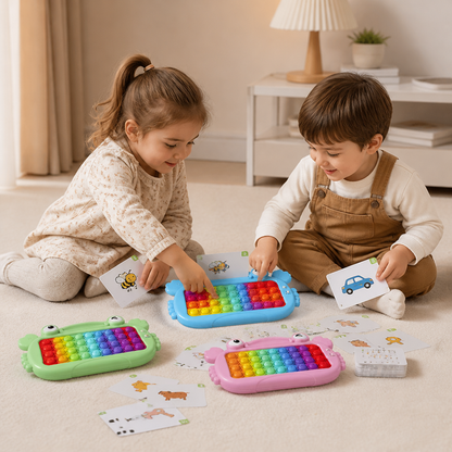Interaktives sprechendes Lernkarten-Tablet mit Pop-It-Tastatur, Buchstabier- & Phonetikspielen