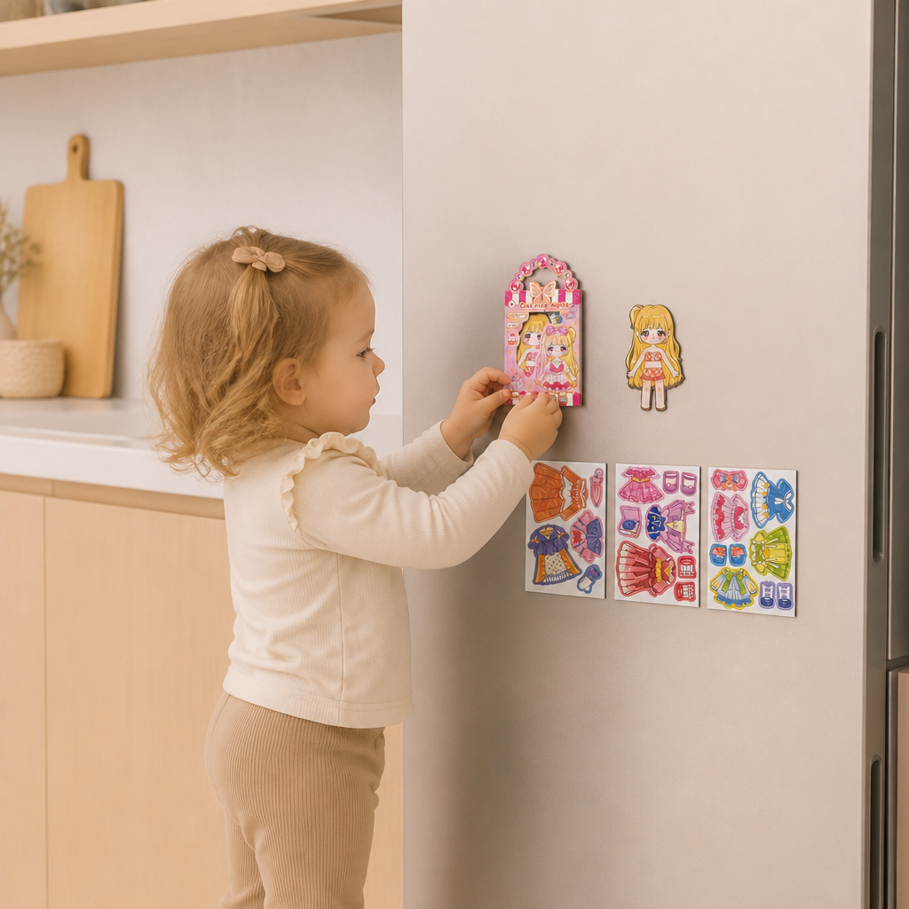 Magnetisches Prinzessinnen-Ankleideset mit 3D-Stickern