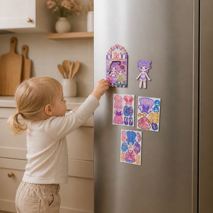Magnetisches Prinzessinnen-Ankleideset mit 3D-Stickern