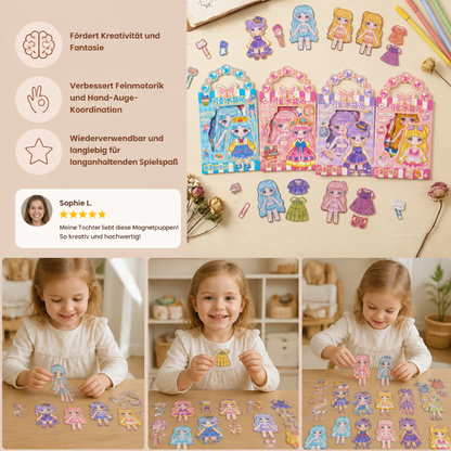 Magnetisches Prinzessinnen-Ankleideset mit 3D-Stickern