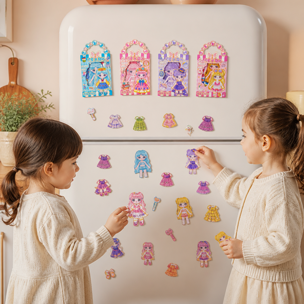 Magnetisches Prinzessinnen-Ankleideset mit 3D-Stickern