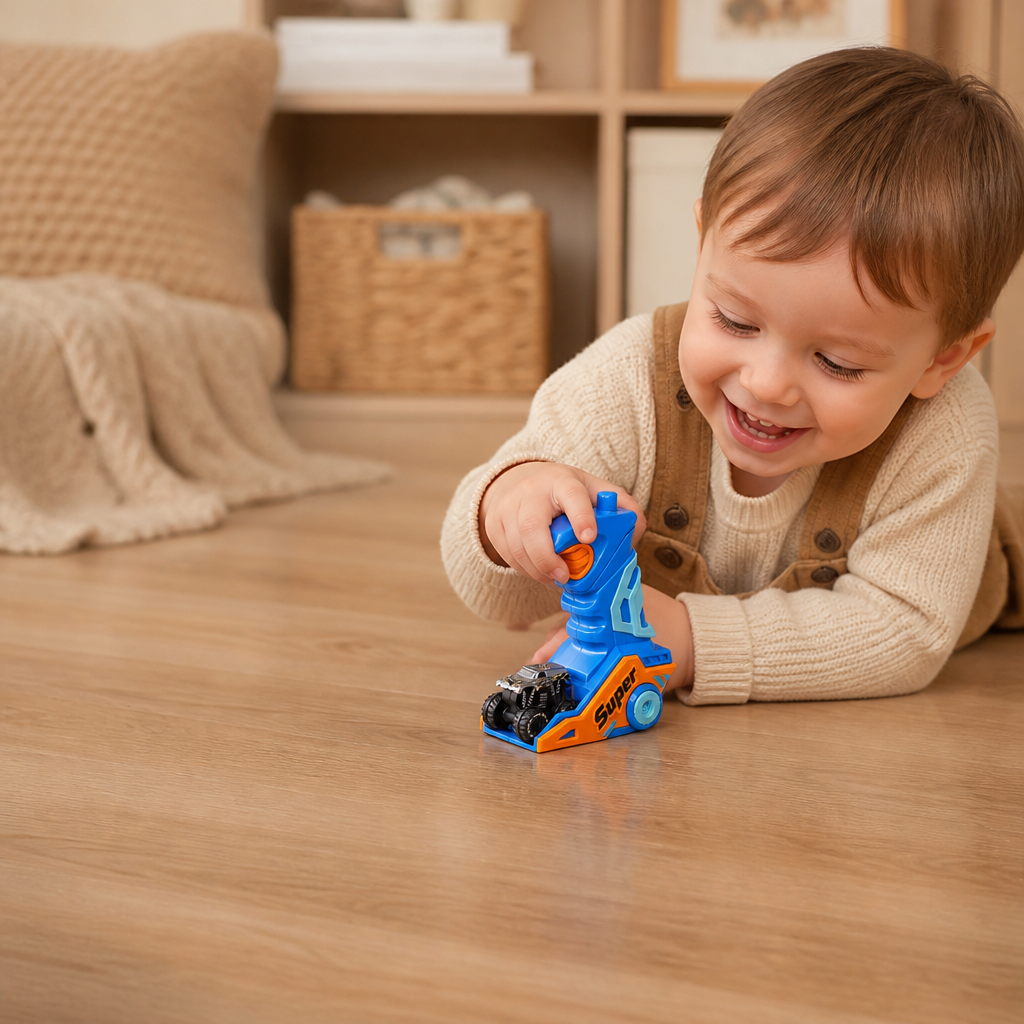 1-Klick Monstertruck-Katapult im Helm-Design mit Tragegriff