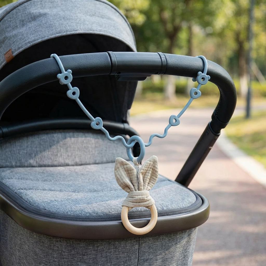 Silikon Baby-Kette mit Anti-Verlust-Schutz – für Schnuller & Spielzeug (5 Stück)