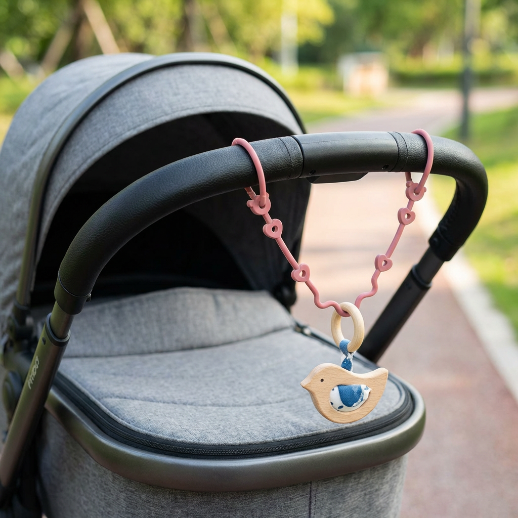 Silikon Baby-Kette mit Anti-Verlust-Schutz – für Schnuller & Spielzeug (5 Stück)