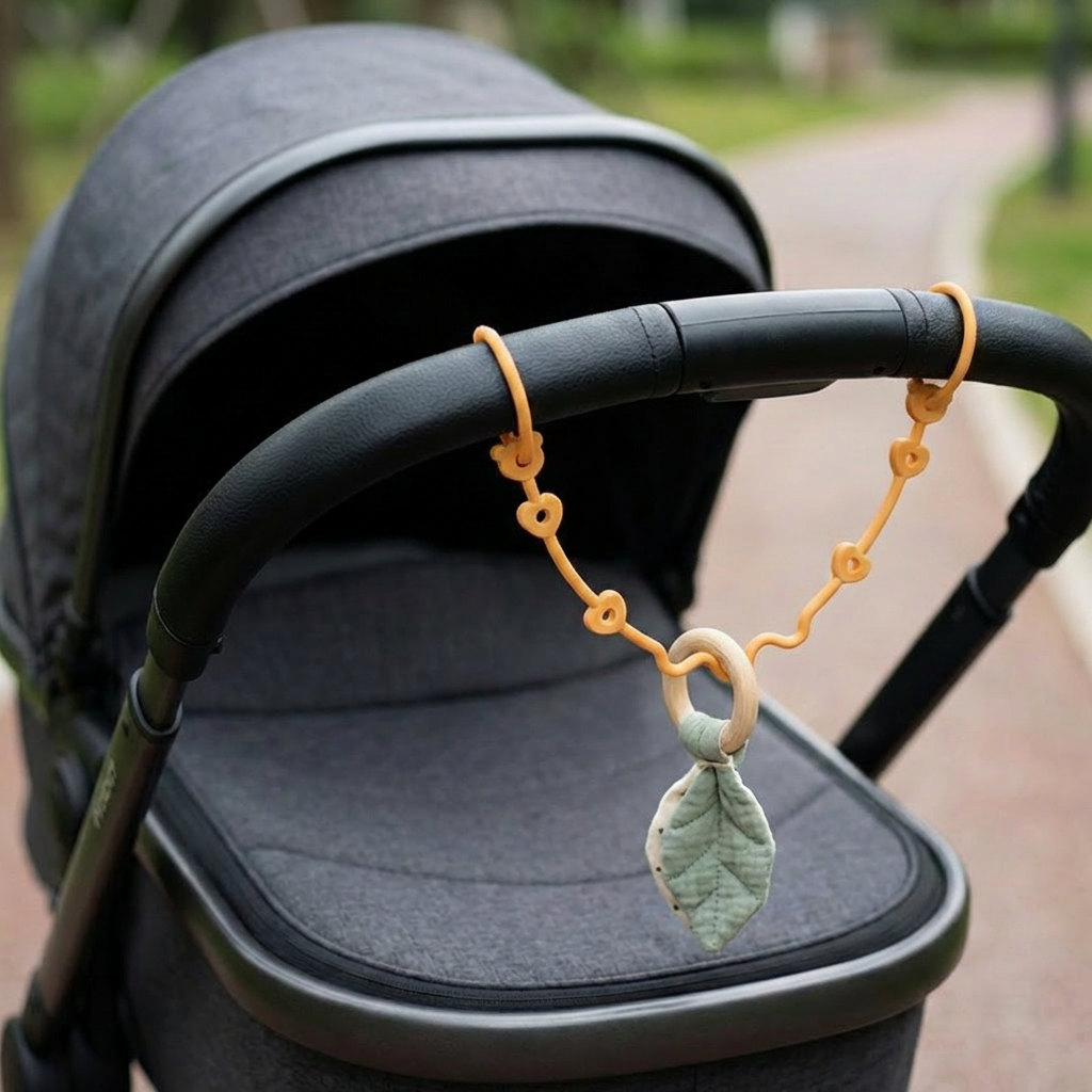 Silikon Baby-Kette mit Anti-Verlust-Schutz – für Schnuller & Spielzeug (5 Stück)