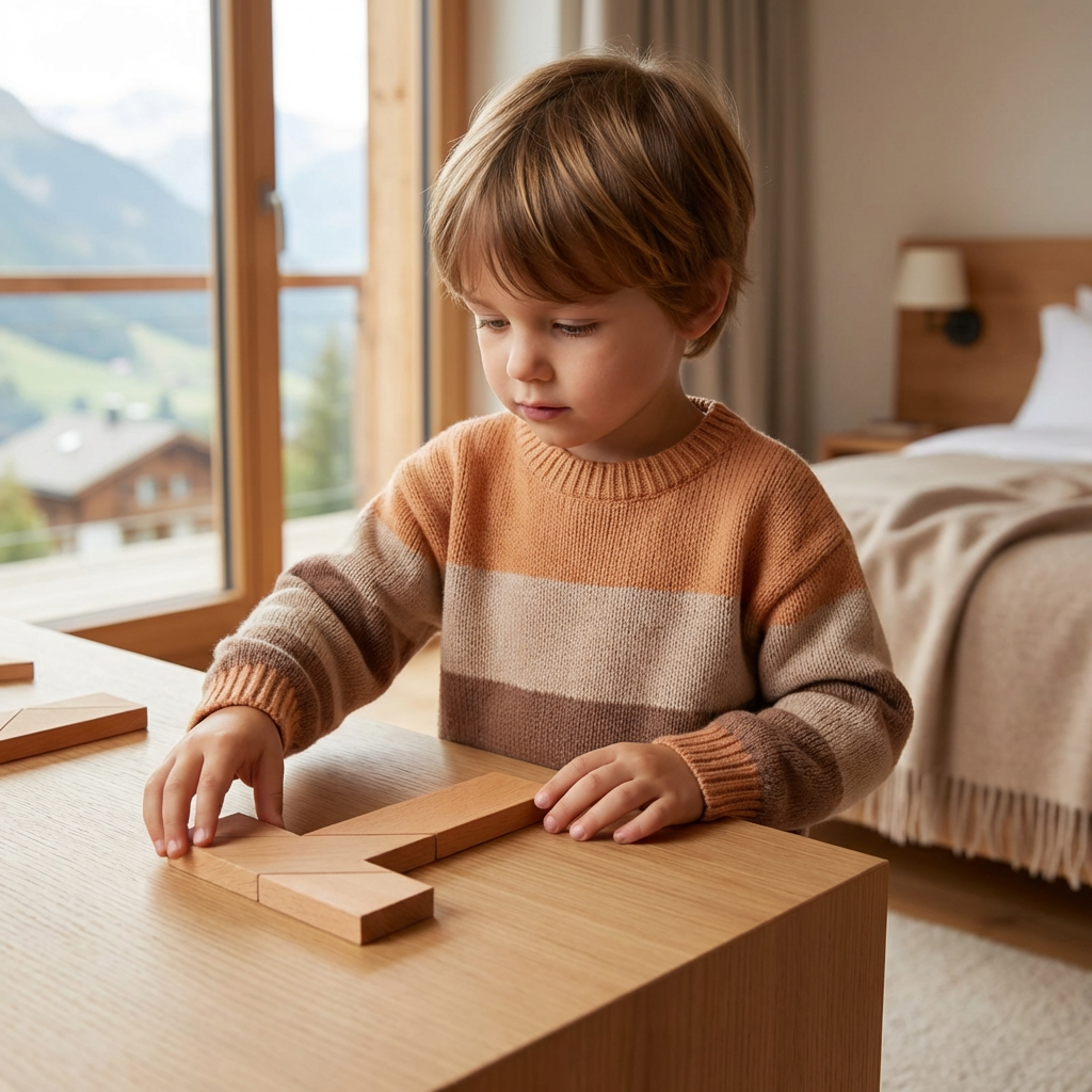 Holz-Tangram Puzzle – Montessori Geometrie- & Lernspiel für Kinder