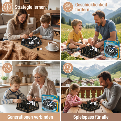 Push-Chess Familien Strategiespiel – Interaktives Logik- & Denkspiel für Kinder