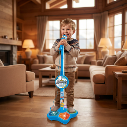 Karaoke-Set für Kinder mit Mikrofon & Ständer – Musikalisches Lernspiel