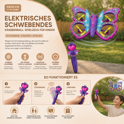 Magisches leuchtendes Schmetterlings-Quadcopter-Spielzeug mit Zauberstab-Steuerung