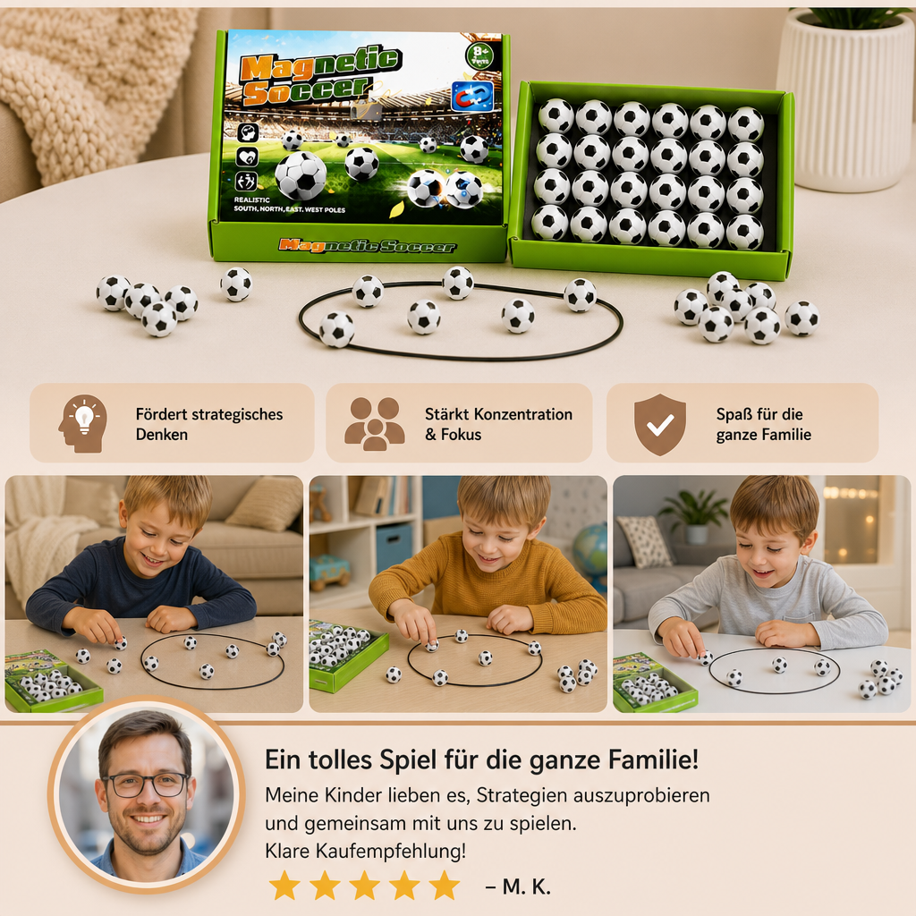 Magnetisches Fußball-Strategiespiel – Interaktive Familien-Challenge für Kinder & Erwachsene