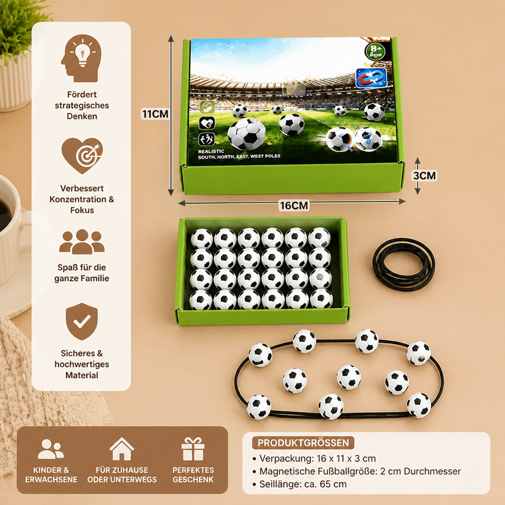 Magnetisches Fußball-Strategiespiel – Interaktive Familien-Challenge für Kinder & Erwachsene