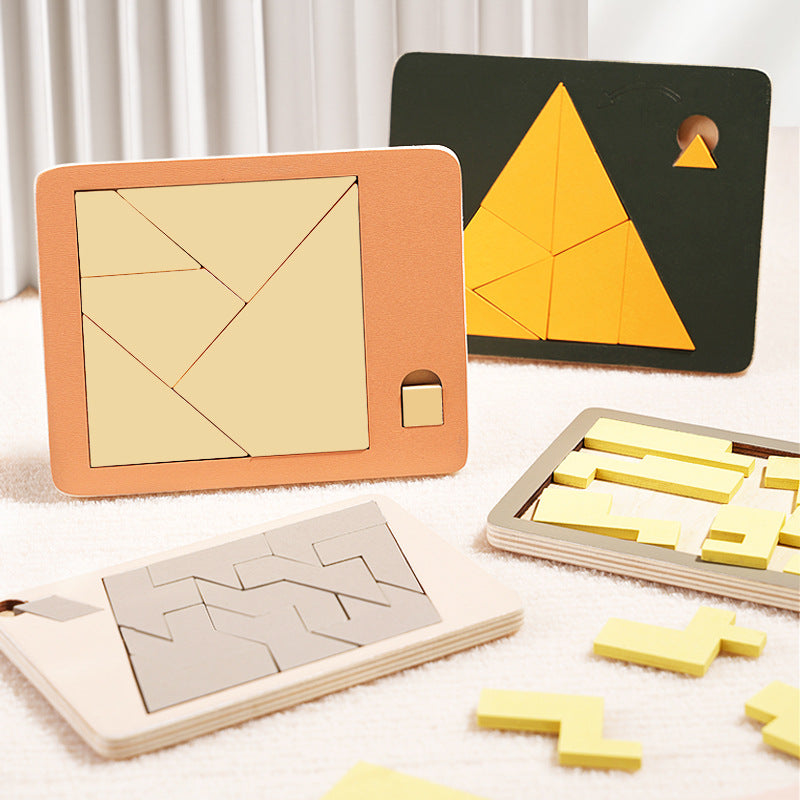 Tangram Rätsel Puzzle Spiel aus Holz
