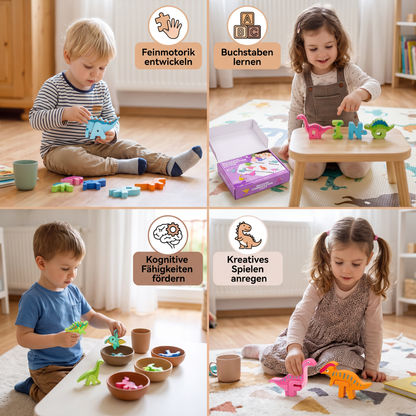 52-teiliges Montessori-3D-Alphabet-Bausteinset