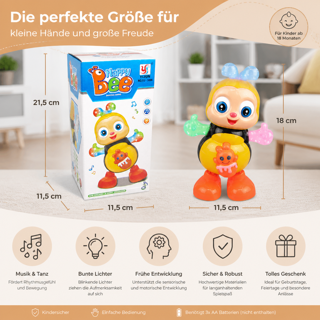 Musikalisches tanzendes Bienen-Spielzeug mit Licht & Musik