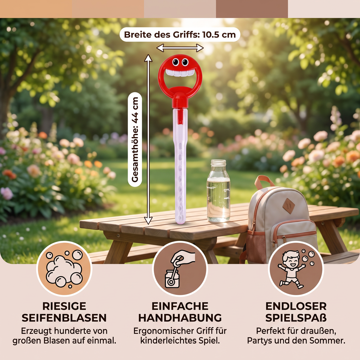32-Loch-Seifenblasenstab – Riesiger Seifenblasenmacher für Kinder