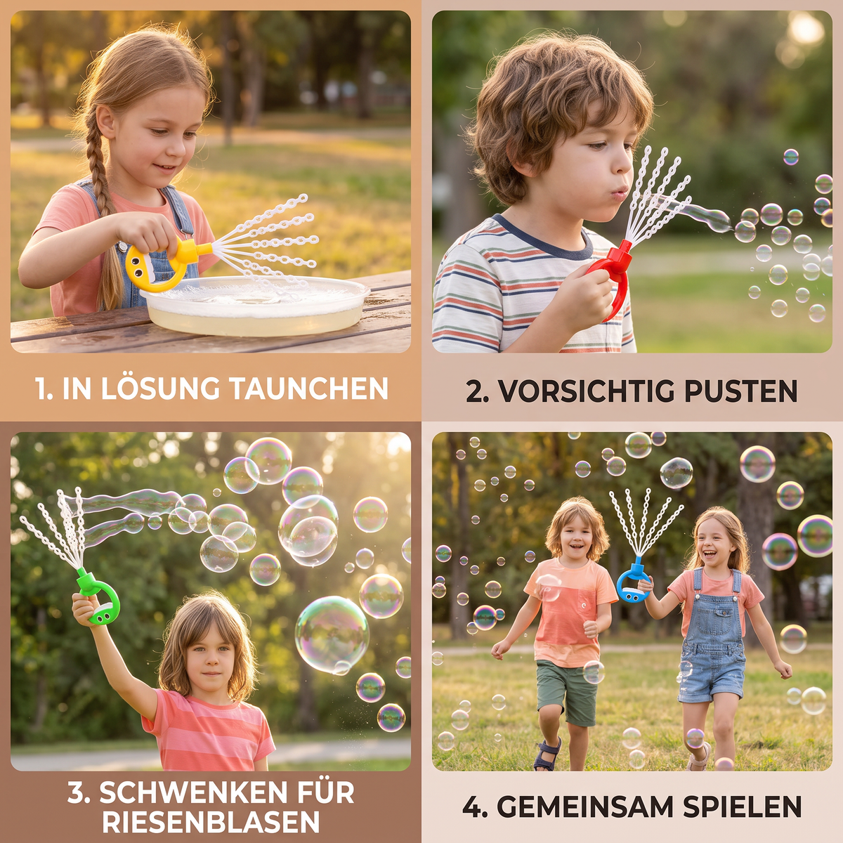 32-Loch-Seifenblasenstab – Riesiger Seifenblasenmacher für Kinder
