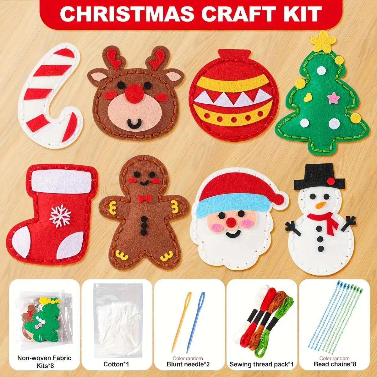 Sicheres Filz Weihnachts Set zum Selber Nähen
