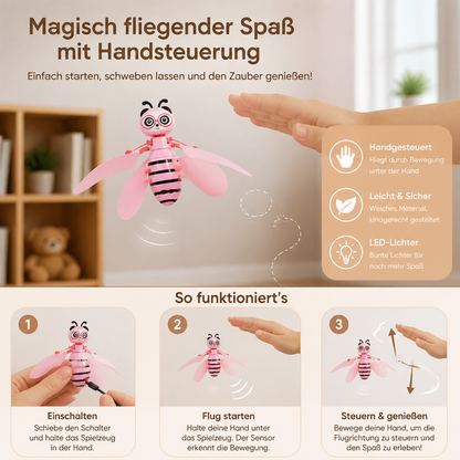Handgesteuertes fliegendes Bienen-Spielzeug mit Bewegungssensor & LED-Lichtern