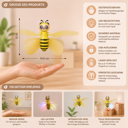 Handgesteuertes fliegendes Bienen-Spielzeug mit Bewegungssensor & LED-Lichtern