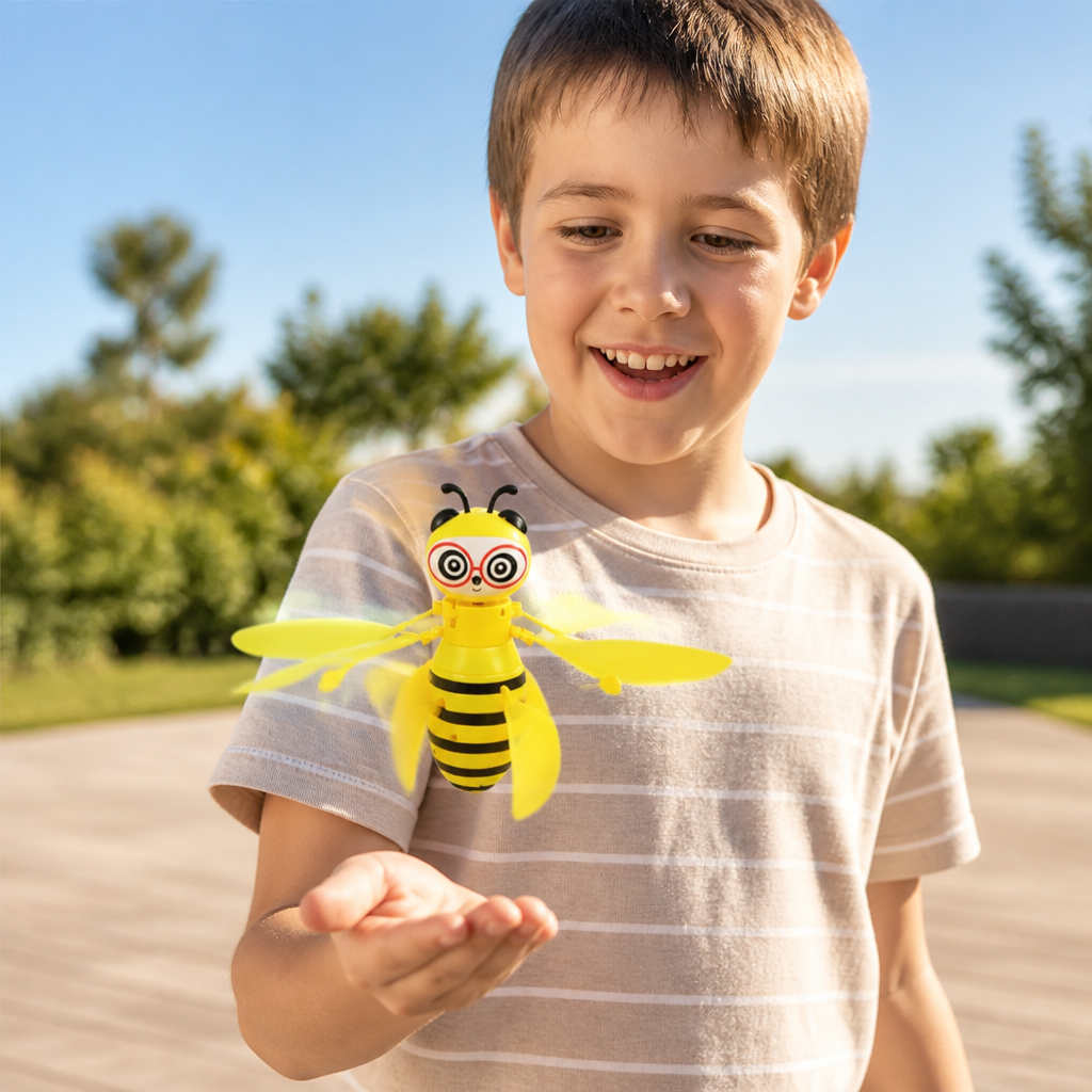 Handgesteuertes fliegendes Bienen-Spielzeug mit Bewegungssensor & LED-Lichtern