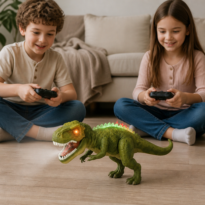 Ferngesteuerter laufender T-Rex – RC-Dinosaurier mit Sprühnebel, Licht & Sound