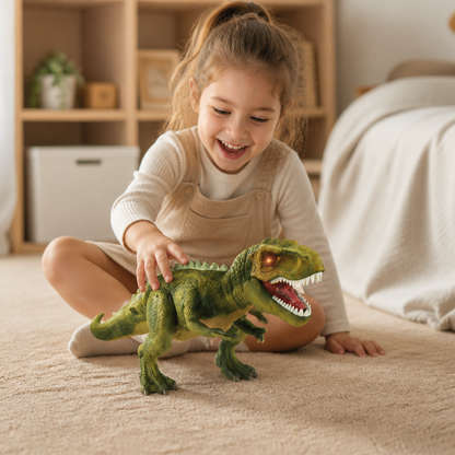 Ferngesteuerter laufender T-Rex – RC-Dinosaurier mit Sprühnebel, Licht & Sound