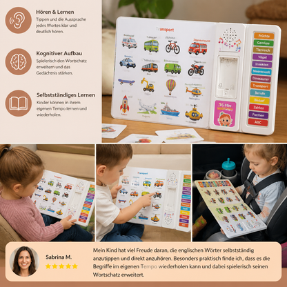 Interaktives Englisch-Soundbuch für Kinder – Antippen, Anhören & Spielerisch Lernen