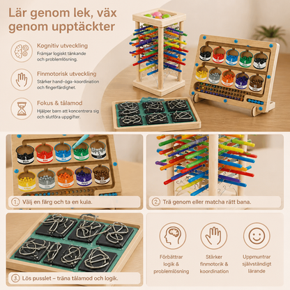 3-Teiliges Montessori Spiel- & Entwicklungs Rätselset für Kinder