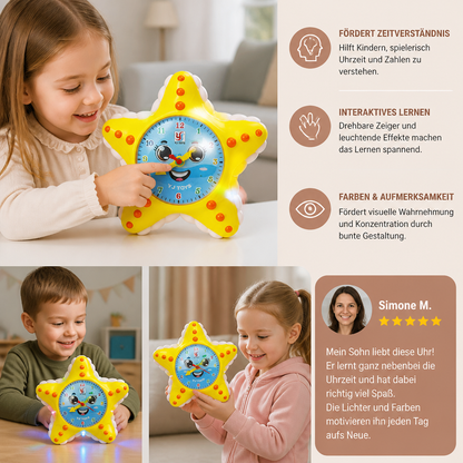 Seestern-Lernuhr – Interaktives Spielzeug zum Erlernen der Uhrzeit für Kinder